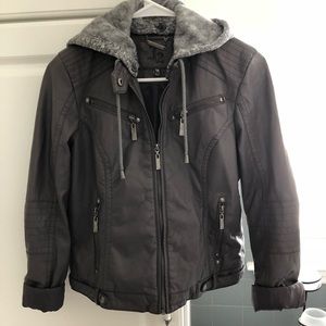 Kohl’s - leather jacket - taupe - M